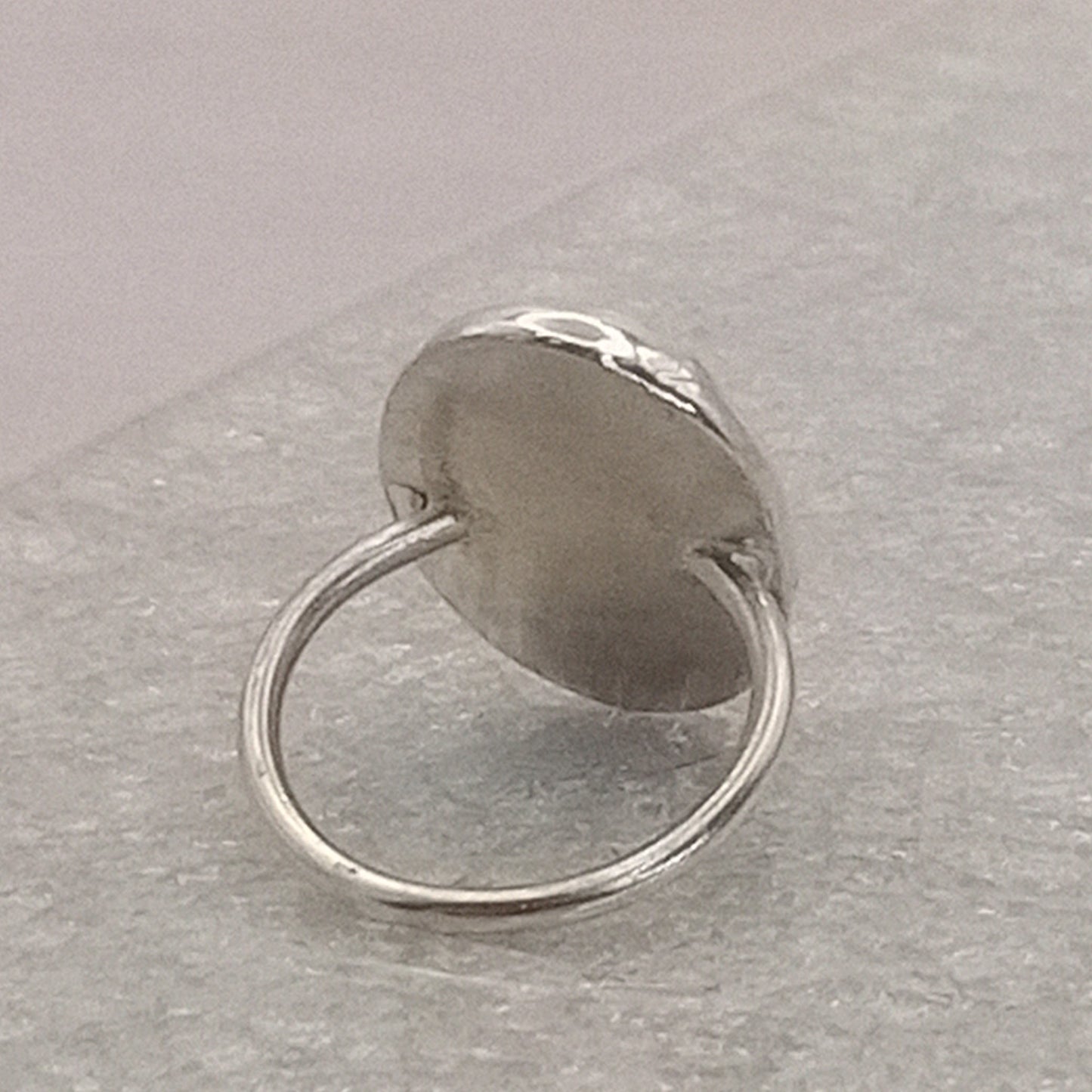 Abalone & Sterling Silver Statement Ring Size 6