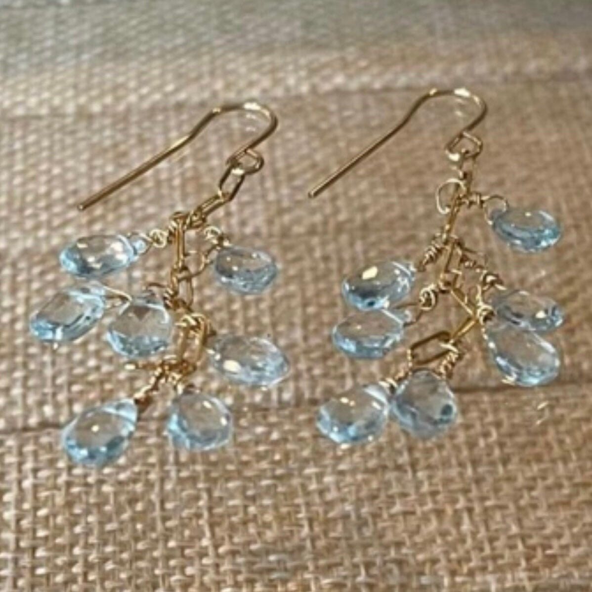Aquamarine Briolette Earrings