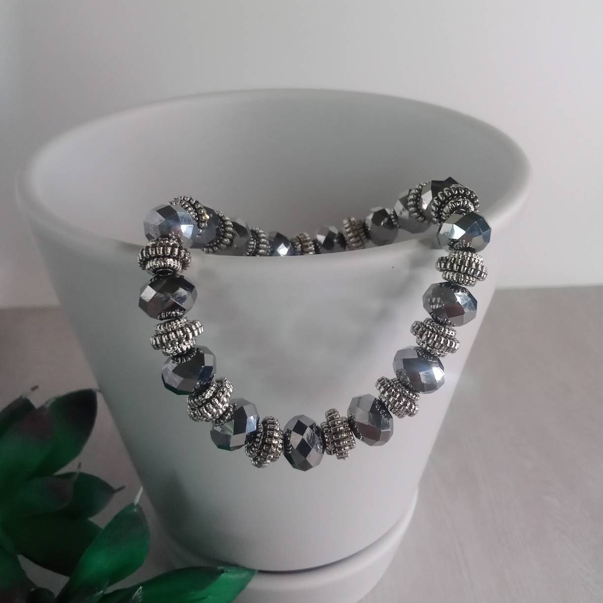 Set of 4 Stacking Glass Bead Bracelets