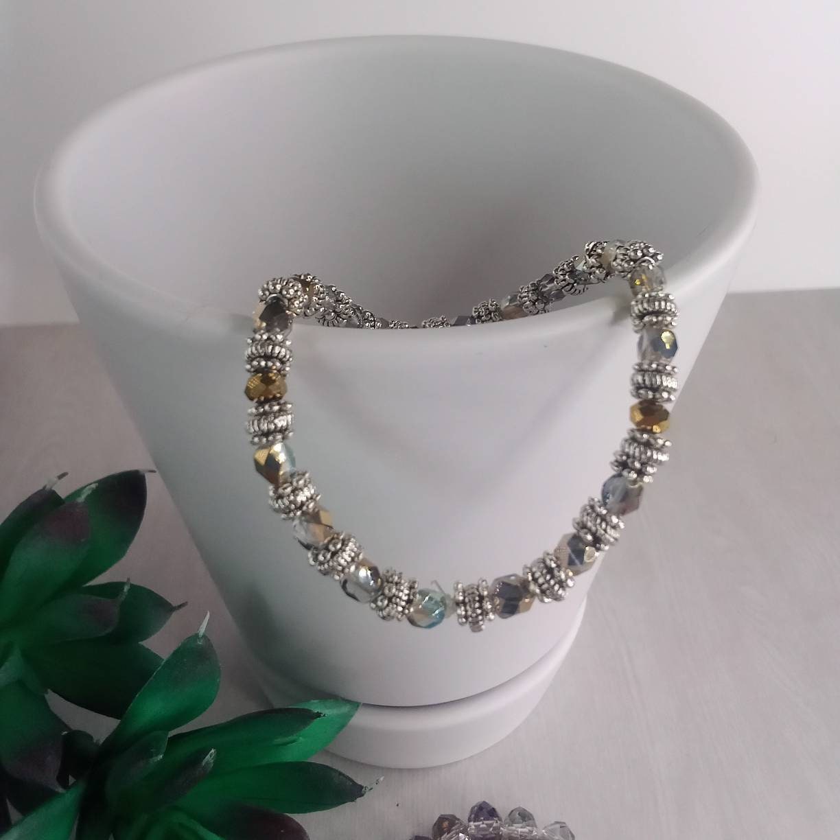 Set of 4 Stacking Glass Bead Bracelets