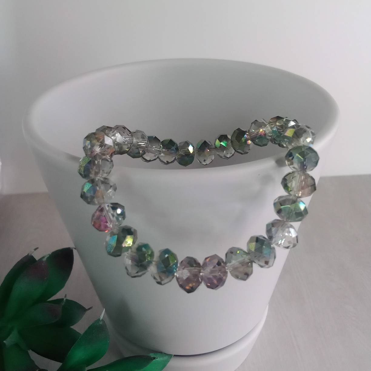 Set of 4 Stacking Glass Bead Bracelets