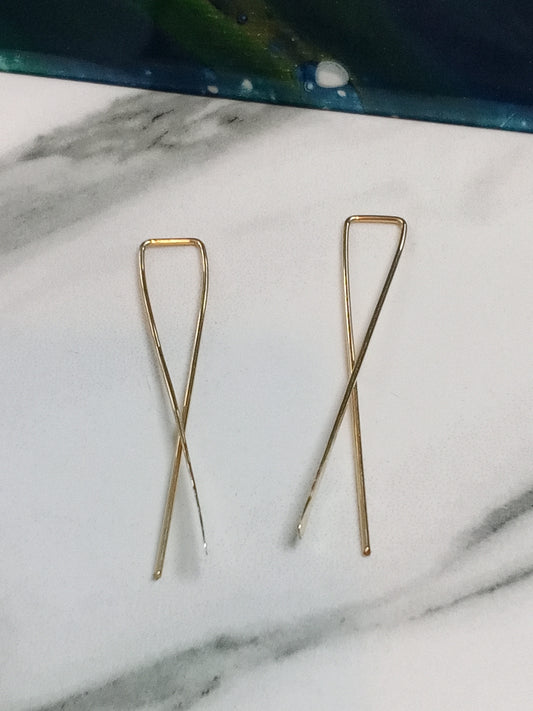 Gold-Filled Threader Minimalist Earrings